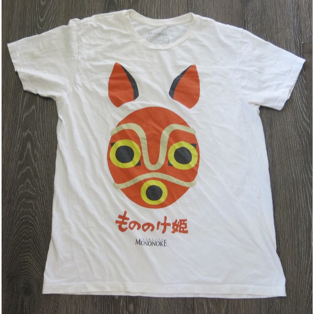 Bioworld Ghibli PRINCESS MONONOKE Mask T Shirt Size L Japanese Anime Fantasy